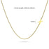 Bold Alphabet Letter Initial Charm Necklace in Gold Tone